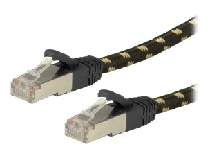 Roline Gold patch cable - black, gold