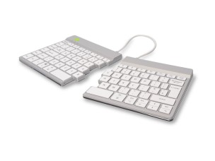R-Go Ergonomic Keyboard Split break - keyboard - with integrated break indicator - QWERTY - UK - white Input Device