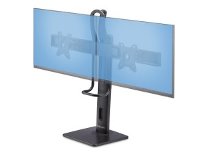 Startech Crossbar Dual Monitor Desk Stand, Double 27inch Screens/VESA stand - for 2 monitors - black