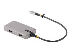 Startech USB-C Multiport Adapter, 4K 60Hz HDMI, HDR, 3-Port USB Hub, 100W Power Delivery Pass-Through, USB Type C Mini Docking Station, Certified Works with Chromebook - Windows, macOS, iPadOS, Android (104B-USBC-MULTIPORT) - docking station - USB-C / USB