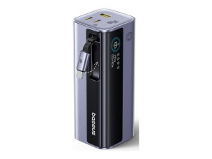 Baseus EnerGeek GR11 power bank - with retractable cable - Li-pol - 3 x USB-C, USB - 145 Watt