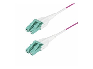 Startech 5m (16.4ft) LC/LC (UPC) OM4 Multimode Fiber Optic Cable - patch cable - 5 m - 5 m - erika violet