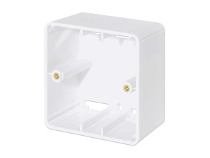 Intellinet - surface mounted box - pattress, for wall plates - signal white, RAL 9003