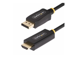 Startech 3.3ft (1m) DisplayPort to HDMI Adapter Cable, 4K 60Hz with HDR, DP to HDMI 2.0b, Active Video Converter, DisplayPort Desktop to HDMI Monitor, M/M - DisplayPort to HDMI Cord (3F-DP-HDMI-4K60-HDR) - adapter cable - DisplayPort / HDMI - 1 m