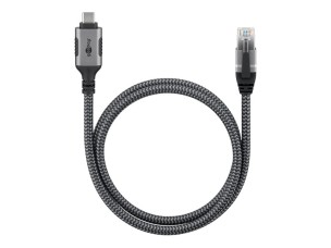goobay network cable - 7.5 m - black, silver