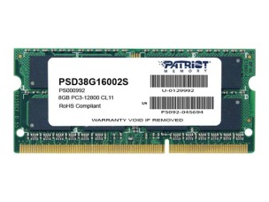 Patriot Signature Line - DDR3 - module - 8 GB - SO-DIMM 204-pin / PC3-12800 - unbuffered
