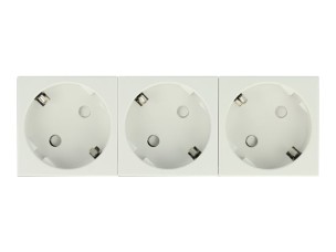 Delock Easy 45 - power socket-outlet - 3 power sockets - white, RAL 9003 (pack of 5)