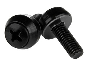 Startech M6 x 12mm - Screws - 50 Pack, Black - M6 Mounting Screws for Server Rack & Cabinet (CABSCREWSM6B) - screw kit