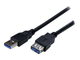 StarTech 2m Black SuperSpeed USB 3.0 Extension Cable A to A - Male to Female USB 3.0 Extender Cable - USB 3.0 Extension Cord - 2 meter (USB3SEXT2MBK) - USB extension cable - USB Type A to USB Type A - 2 m