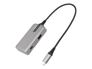 Startech USB C Multiport Adapter, USB-C to 4K 60Hz HDMI 2.0, 100W Power Delivery Pass-through (PD 3.0), 3-Port 10Gbps USB Hub, USB Type-C Mini Dock, 10" (25cm) Cable - Portable Docking Station for Laptops - docking station - USB-C - HDMI - TAA Compliant