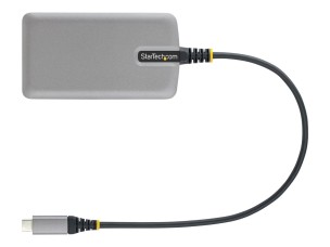 Startech 3-Port USB-C Hub with Ethernet, 3x USB-A Ports, Gigabit Ethernet, USB 3.0 5Gbps, Bus-Powered, USB Type-C Hub w/GbE and 1ft/30cm Long Cable, Portable Laptop USB C Hub Adapter - USB Expansion Hub, RJ45 (5G3AGBB-USB-C-HUB) - hub - 3 ports