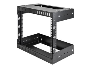 Startech 8U 19" Wall Mount Network Rack, Adjustable Depth 12-20" 2 Post Open Frame Server Room Rack for AV/Data/ IT Communication/Computer Equipment/Switch with Cage Nuts & Screws - 8U Adjustable Rack (RK812WALLOA) - rack - 8U