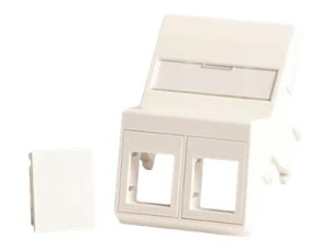 Lanview - wall plate - for 50 x 75 mm Clickline outlet - white