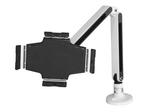Startech Desk-Mount Tablet Arm - Articulating Tablet Mount - For 9" to 11" Tablets - iPad or Android Tablet Holder - Lockable - Steel mounting kit - adjustable arm - for tablet - white - TAA Compliant