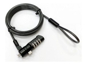 eSTUFF - security cable lock - with 4-wheel combination, for nano security slot