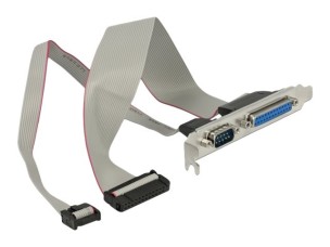 Delock - serial / parallel panel - 30 cm