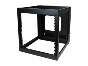 Startech 12U Hinged Open Frame Wall Mount Server Rack - 4 Post 22 in. Depth Network Equipment Rack Cabinet - 140 lbs capacity (RK1219WALLOH) - rack - 12U