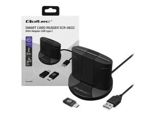 Qoltec SCR-0632 - SMART card reader - USB 2.0