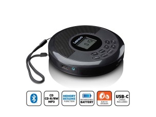 Lenco CD-340BK - Portable CD/MP3 player