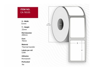 Capture - labels - 52490 label(s) - 51 x 25 mm
