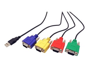 Roline - serial adapter - USB 2.0 - RS-232 x 4