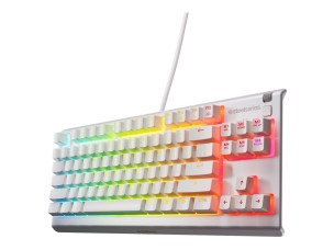 SteelSeries Apex 3 - keyboard TKL - with media wheel - QWERTY - US English - white Input Device