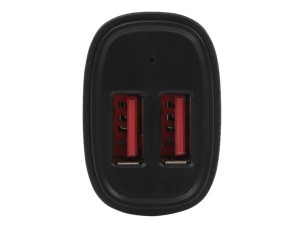 Startech Dual Port USB Car Charger - High Power 24W/4.8A - Black - 2-Port USB Car Charger - Charge two tablets at once (USB2PCARBKS) car power adapter - USB - 24 watt
