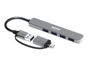 PORT Connect - hub - USB-C/USB-A - 4 ports