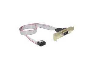 Delock Slot Bracket > 1 x Serial - serial panel - DB-9 to 9 pin IDC - 40 cm