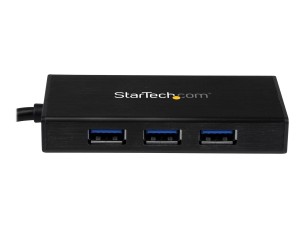 Startech USB 3.0 Hub with Gigabit Ethernet Adapter - 3 Port - NIC - USB Network / LAN Adapter - Windows & Mac Compatible (ST3300GU3B) - hub - 3 ports