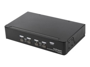 Startech 4 Port DisplayPort KVM Switch, 4K 60Hz, Single Display, Dual Port UHD DP 1.2 USB KVM Switch with Integrated USB 2.0 Hub and Audio, Dell, HP, Apple, Lenovo, TAA Compliant - Keyboard/Video/Mouse Switch (SV431DPUA2) - KVM / audio switch - 4 ports