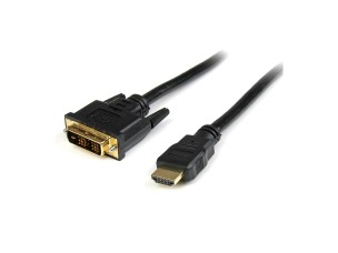 Startech 6ft (1.8m) HDMI to DVI Cable, DVI-D to HDMI Display Cable (1920x1200p), Black, 19 Pin HDMI Male to DVI-D Male Cable Adapter, Digital Monitor Cable, M/M, Single Link - DVI to HDMI Cord (HDMIDVIMM6) - adapter cable - 1.83 m