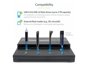 StarTech USB Duplicator - 1:7 - USB Flash Drives - Flash Drive Duplicator (USBDUPE17) - USB drive duplicator - TAA Compliant
