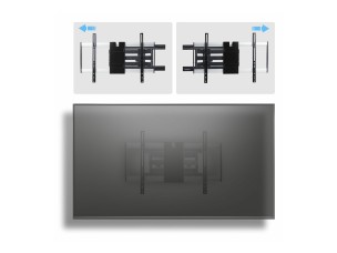 Startech mounting kit - articulating - for flat panel - low profile, VESA 600x400, 45Kg - black, silver - TAA Compliant