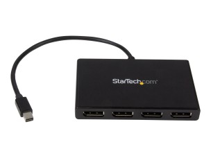 Startech 4 Port Mini DisplayPort MST Hub - 4K 30Hz - Mini DP to DisplayPort Splitter for Multiple Monitors - mDP to DP (MSTMDP124DP) - video splitter - 4 ports