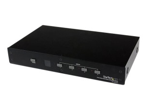 Startech 4 Port VGA Video Audio Switch with RS232 control - video/audio splitter - 4 ports
