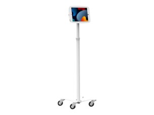 Compulocks iPad 10th-11th (A16) Gen Space Enclosure Medical Rolling Cart White cart - for tablet - rolling kiosk - white