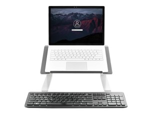 Startech Adjustable Laptop Stand - Heavy Duty Steel & Aluminum - 3 Height Settings - Tilted - Ergonomic Laptop Riser for Desk (LTSTND) - notebook stand