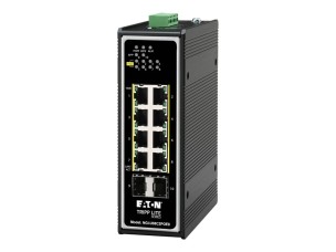 Eaton Tripp Lite series Unmanaged Industrial Gigabit Ethernet Switch 8-Port - 10/100/1000 Mbps, PoE+ 30W, 2 GbE SFP Slots, DIN Mount - switch - 8 ports - unmanaged - TAA Compliant