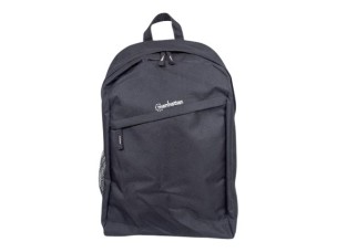 Manhattan Knappack Backpack 15.6", Black, LOW COST, Lightweight, Internal Laptop Sleeve, Accessories Pocket, Padded Adjustable Shoulder Straps, Water Bottle Holder, Three Year Warranty - notebook carrying backpack
