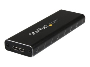 Startech M.2 SSD Aluminum Enclosure to USB 3.0 (5Gbps) with UASP - M.2 NGFF SATA with B Key & B+M Key - External M.2 Portable Enclosure (SM2NGFFMBU33) - storage enclosure - SATA 6Gb/s - USB 3.0