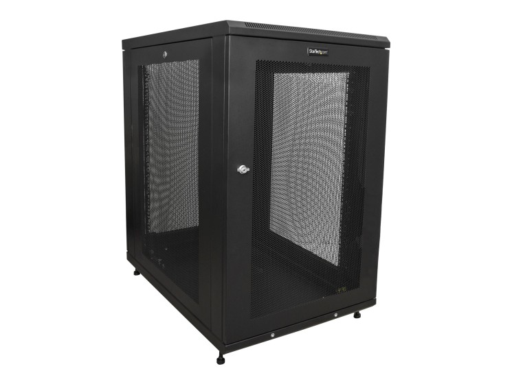 StarTech.com 18U Server Rack Cabinet, 4-Post Adjustable Depth (2