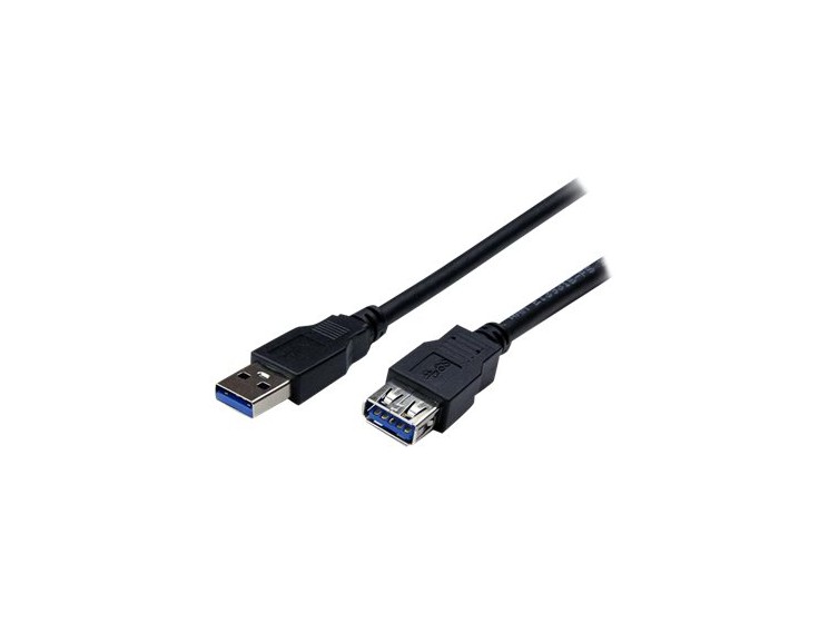 StarTech.com 2m Black SuperSpeed USB 3.0 Extension Cable A to A - Male ...