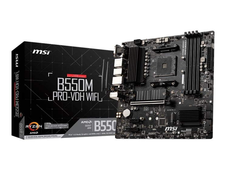 MSI B550M PRO-VDH WIFI - motherboard - micro ATX - Socket AM4 - AMD ...