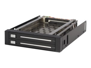 StarTech.com 2 Drive 2.5in Trayless Hot Swap SATA Mobile Rack Backplane - Dual Drive SATA Mobile Rack Enclosure for 3.5 HDD (HSB220SAT25B) - storage bay adapter