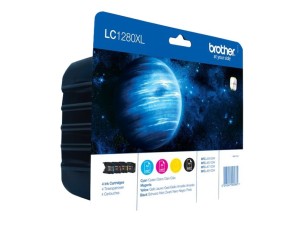 Brother LC1280XLVALBP - 4-pack - black, yellow, cyan, magenta - original - ink cartridge