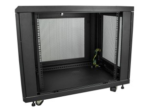 StarTech.com 12U Server Rack Cabinet, 4-Post Adjustable Depth (2" to 30")Network Equipment Rack Enclosure w/Casters/Cable Management/Shelf/Locking, Dell PowerEdge, HP ProLiant, ThinkServer - 12U Rack Cabinet (RK1233BKM) - rack - 12U