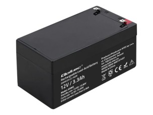 Qoltec - UPS battery - agm battery, 12V, max. 49.5A - Lead Acid - 3.3 Ah