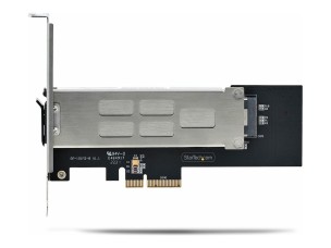 StarTech.com M.2 NVMe SSD to PCIe x4 Mobile Rack/Backplane with Removable Tray for PCI Express Expansion Slot, Tool-less Installation, PCIe 4.0/3.0 Hot-Swap Drive Bay, Key Lock - 2 Keys Included - interface adapter - M.2 NVMe Card / PCIe 4.0 (NVMe) - PCIe