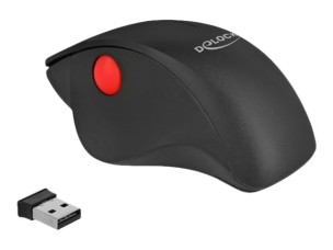 Delock Ergonomic - mouse - 2.4 GHz - black, red